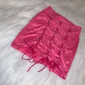 Pretty little thing lace up skirt